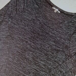 Seven7 Marled Knit Lace Trim Tunic Top‎ Women's Long Sleeve Gray Size M